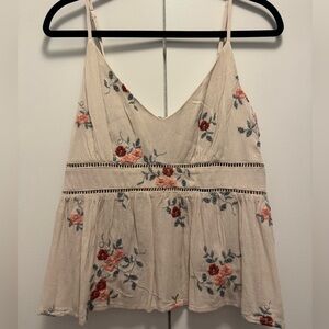 Floral Embroidered Sleeveless Top
